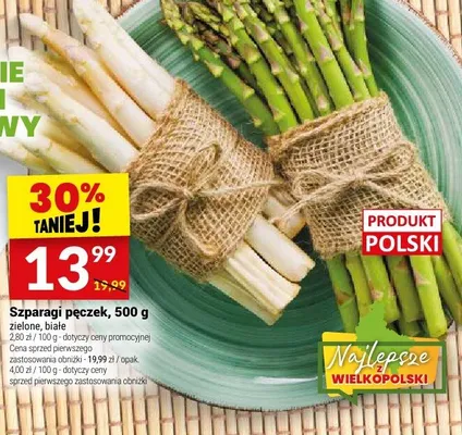 Szparagi pęczek zielone 500g promocja w Twój Market