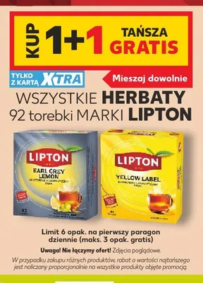 Herbaty 92 torebki marki Lipton promocja w Kaufland