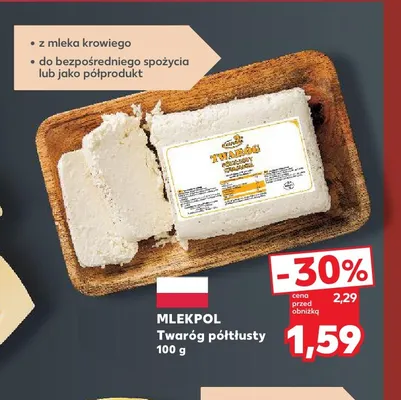 Twaróg półtłusty Mlekpol promocja w Kaufland