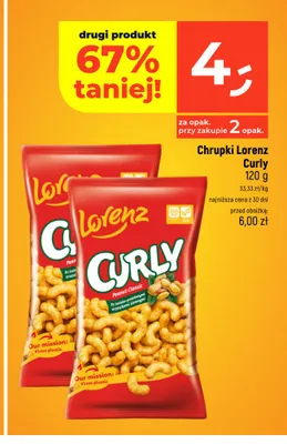 Chrupki Lorenz Curly Peanut Light promocja w Dealz