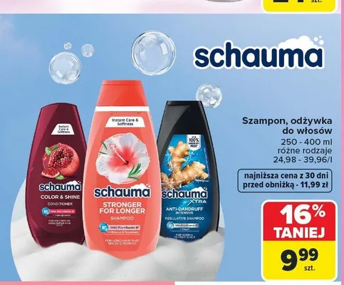 Szampon do włosów Schauma Stronger for Longer promocja w Carrefour