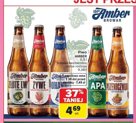 Piwo Amber Złote Lwy promocja w Carrefour