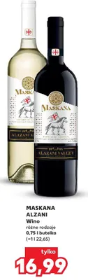 Wino różne rodzaje Alzani promocja w Kaufland