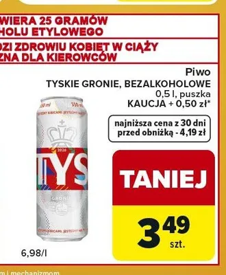 Piwo Tyskie Gronie promocja w Carrefour Express
