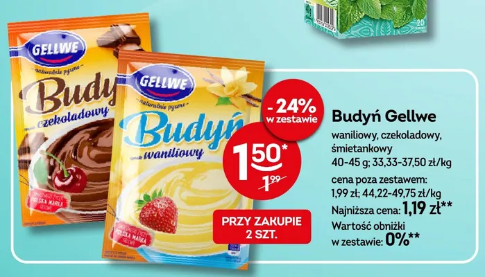 Budyń śmietankowy Gellwe promocja w Żabka