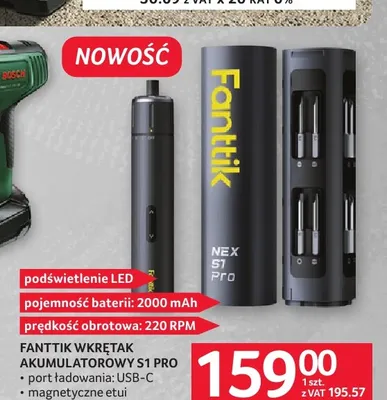 Wkrętak akumulatorowy Fanttik S1 Pro promocja w Selgros