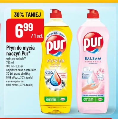 Płyn do mycia naczyń Pur Power Lemon promocja w POLOmarket