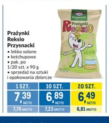 Prażynki Reksio ketchupowe Przysnacki promocja w Makro