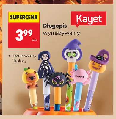 Długopis wymazywalny Kayet promocja w Biedronka