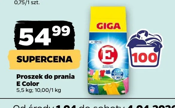 Proszek do prania E Color promocja w Netto
