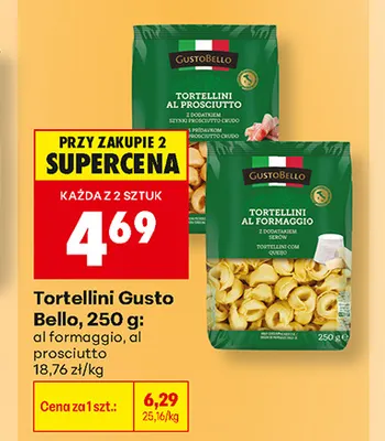 Tortellini Gusto Bello al formaggio promocja w Biedronka