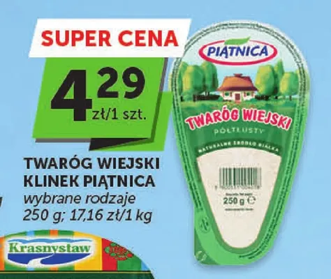 Twaróg wiejski klinek Piątnica promocja w Euro Sklep