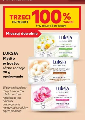 Mydło w kostce Luksja Rose & Milk Proteins promocja w Kaufland