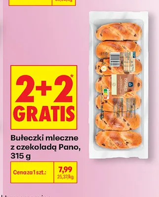 Bułeczki mleczne z czekoladą Pano promocja w Biedronka