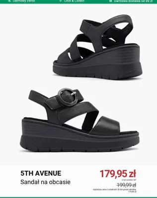 Sandał na obcasie 5th Avenue promocja w Deichmann