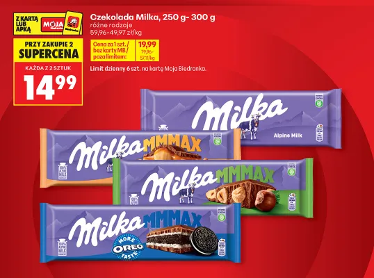Czekolada Milka promocja w Biedronka