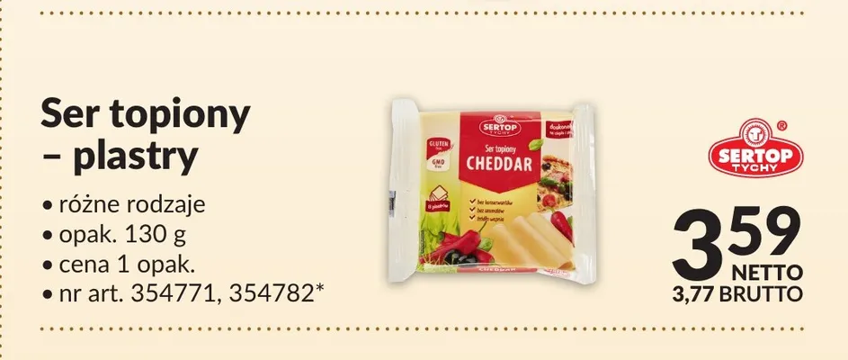 Ser topiony w plastrach Sertop promocja w Makro