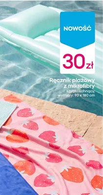 Ręcznik plażowy z mikrofibry 90x180cm promocja w Pepco