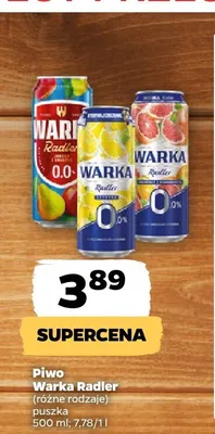Piwo bezalkoholowe Warka Radler Grejpfrut promocja w Netto