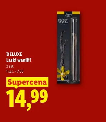 Laski wanilii Bourbon Deluxe 2-pak promocja w Lidl