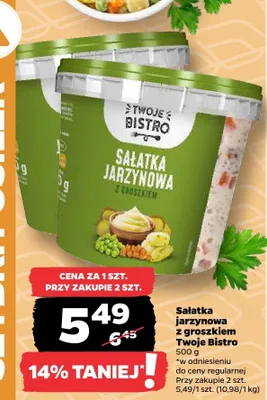 Sałatka jarzynowa z groszkiem Twoje Bistro promocja w Netto