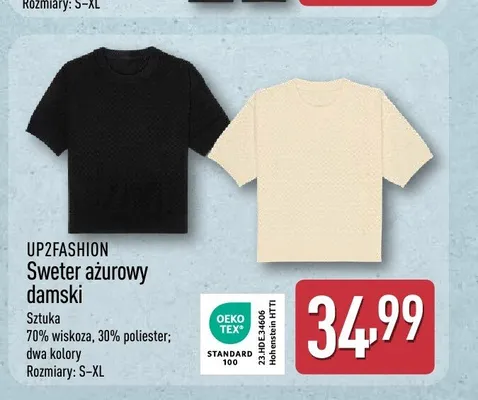 Sweter ażurowy damski UP2FASHION promocja w Aldi