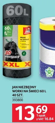 Worki na śmieci Jan Niezbędny 60 l 40 szt. promocja w Selgros