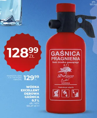 Wódka Excellent Dębowa Gaśnica 40% promocja w Duży Ben