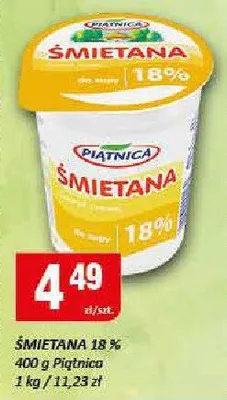 Śmietana 18% Piątnica promocja w Chorten