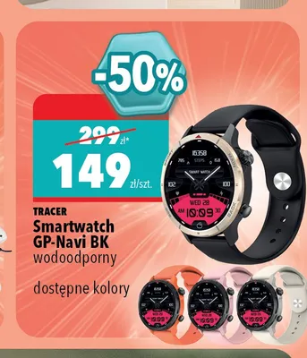 Smartwatch Tracer GP-Navi BK promocja w Biedronka Home