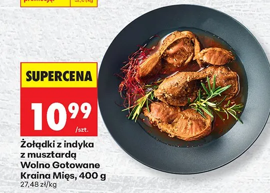 Żołądki z indyka z musztardą Wolno Gotowane  promocja w Biedronka