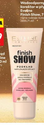 Nawilżająco-kryjący podkład do twarzy Finish Show różne rodzaje i kolory promocja w Biedronka
