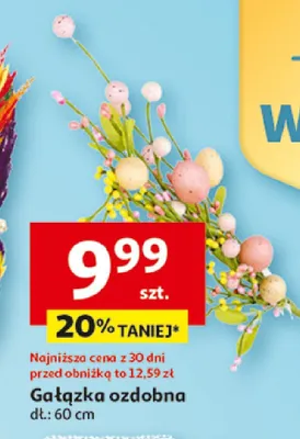 Gałązka ozdobna promocja w Auchan
