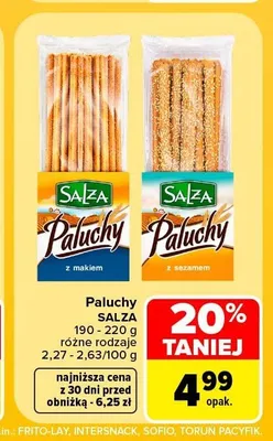 Paluchy Salza z sezamem promocja w Carrefour Market