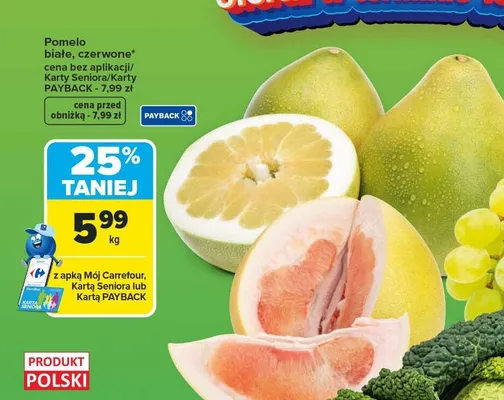 Pomelo białe, czerwone promocja w Carrefour Market