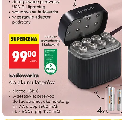Ładowarka do akumulatorów Hykker promocja w Biedronka