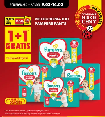 Pieluchomajtki Pampers Pants rozmiar 5 promocja w Biedronka