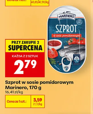 Szprot w sosie pomidorowym Marinero 170 g promocja w Biedronka