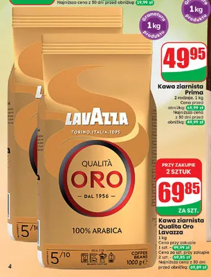 Kawa ziarnista Qualità Oro Lavazza promocja w Dino