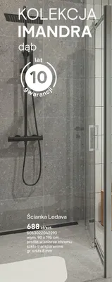 Ścianka prysznicowa GoodHome Ledava promocja w Castorama