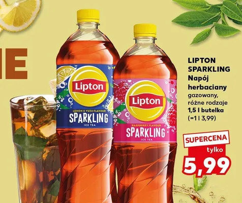 Napój herbaciany gazowany Lipton Sparkling Lemon & Yuzu promocja w Kaufland