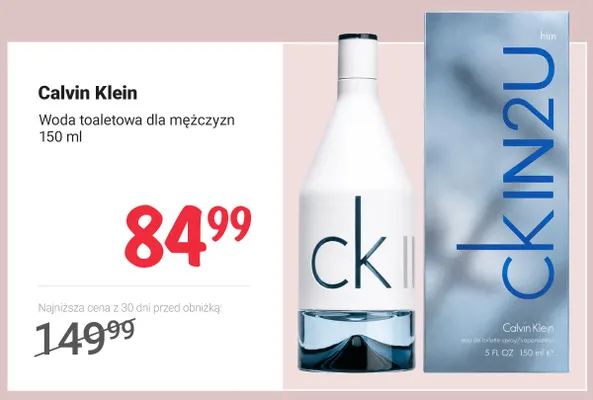 Woda toaletowa dla mężczyzn Calvin Klein promocja w Rossmann