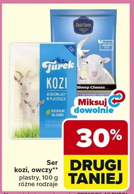 Ser kozi, owczy plastry różne rodzaje Turek promocja w Carrefour