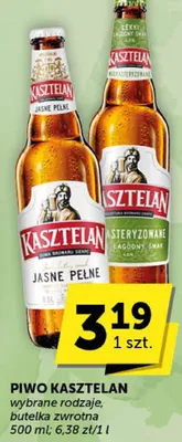 Piwo Kasztelan wybrane rodzaje butelka zwrotna promocja w ABC