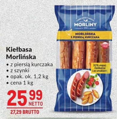 Kiełbasa Morlińska z piersia kurczaka z szynki promocja w Makro