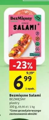 Bezmięsne Salami plastry Bezmięsny promocja w Intermarche
