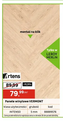 Panele winylowe Vermont Artens promocja w Leroy Merlin