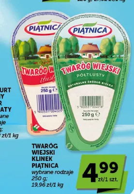 Twaróg Wiejski klinek Piątnica półtłusty promocja w Groszek