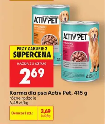 Karma dla psa Activ Pet promocja w Biedronka