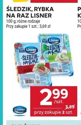 Śledzik na raz Lisner promocja w Stokrotka
